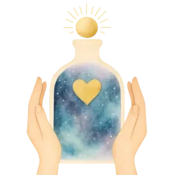 botella-sol-corazon-manos-watercolor