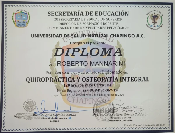 diploma quiro